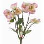Decorative Christmas rose HALLA on spike, pink, 12"/30cm, Ø2.8"/7cm