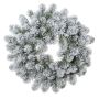 ERVINA artificial fir wreath, snow-covered, white-green, Ø50cm