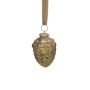 NUMI glass acorn Christmas bauble, antique green, 8cm