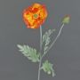 Artificial poppy LISSIE, orange, 28"/70cm, Ø 4.7"/12cm