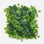 Decorative ivy hedge / mat LUKA, green and white, 30x30cm