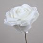 Decorative synthetic foam rose REGINE, white, 30 cm, Ø 16 cm