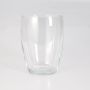 Round glass vase HENRY, clear, 7.5" / 19cm, Ø5.3" / 13,5cm