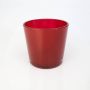 Round vase / flower pot ALENA, red, 6.2" / 16cm, Ø6.7" / 17cm