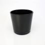 Round vase / Flower pot ALENA, black, 6.3" / 16cm, Ø6.7" / 17cm