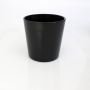 Big glass container/ flower pot ALENA, black, 7.5" / 19cm, Ø7.3" / 18,5cm