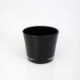 Flower pot / storm lantern ALENA, black, 4.9" / 12,5cm, Ø5.7" / 14,5cm