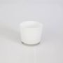 Small storm lantern / glass vase ALENA, white, 3.3" / 8,5cm, Ø3.9" / 10cm