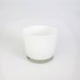 Flower pot / storm lantern ALENA, white, 4.9" / 12,5cm, Ø5.7" / 14,5cm