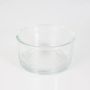 Round mini glass bowl / decorative pot VERA EARTH, clear, 3.1" / 8cm, Ø5.9" / 15cm