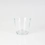 Small tea light glass / tealight holder ALEX EARTH, clear, 3.1" / 8cm, Ø3.5" / 9cm