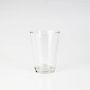 Small glass / tealight holder ALEX, clear, 4.3" / 11cm, Ø 3.1" / 8cm