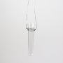 Narrow vase/ glass tube MILO with wire, clear glass, 4.3" / 11,5cm, Ø0.8" / 2cm