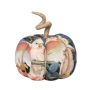 AKUNA decorative cotton pumpkin, handmade, cockatoo motif, multicoloured, Ø13cm