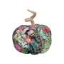 AKUNA decorative cotton pumpkin, handmade, peacock design, multicoloured, Ø13cm