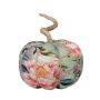 AKUNA decorative cotton pumpkin, handmade, butterfly and bird motif, multicoloured, Ø13cm
