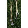 Christmas hanging ornament Cord TAYLER with acrylic balls, gold, 16"/40cm, Ø1.2"/3cm