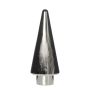 RICON decorative glass Christmas tree, metallic, silver, 26 cm, Ø 9.5 cm