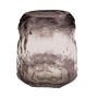 Glass lantern ROKKO, grey-transparent, 6.7"/17 cm, Ø 6"/15 cm