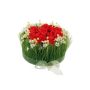 Artificial flower arrangement: roses and grass HAULANI, red and white, 12cm, Ø20cm