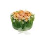 Artificial flower arrangement: daisies, HAULANI grass, orange and white, 12 cm, Ø 20 cm