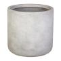 Round plant pot NARUKO, 3 pieces, fibreglass, grey, 10"x11"/25x27cm, 13"x13"/32x34cm, 16"x16"/41x42cm