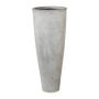 Round plant vase NARUKO, 3 pieces, fibreglass, grey, 10"x24"/25x60cm, 13"x31"/33x80cm, 16"x3ft/41x100cm