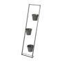 Flower ladder stand made of metal UTOPIA with 3 plant pots, grey, 10"x5.1"x3ft/25x13x100cm