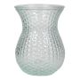 LAUMA glass vase with pattern, clear, 19 cm, Ø14 cm