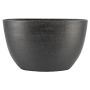 Oval ceramic plant pot DEIRA with grain effect, matt black, 49 x 20 x 30 cm