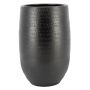 DEIRA ceramic plant vase with marbled finish, matt black, 50 cm, Ø29 cm