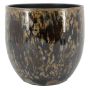 ELIEL ceramic planter, speckled, brown-blue, 24cm, Ø24cm