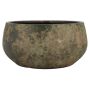 AROON ceramic flower bowl with grain pattern, antique green, 14 cm, Ø29 cm
