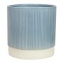 Ceramic flower pot THELON, light blue-white, 5.1"/13cm, Ø5.1"/13cm