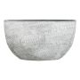 Oval ceramic pot AGAPE with texture, concrete grey, 19"x8"x10"/49x20x25cm