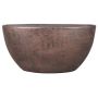 Oval ceramic pot AGAPE with texture, copper, 19"x8"x10"/49x20x25cm