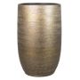 Ceramic vase AGAPE with texture, gold, 16"/40cm, Ø10"/26cm