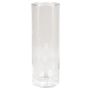 Cylindrical glass vase SANYA OCEAN, clear, 10"/25cm, Ø4"/10cm
