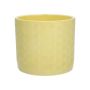 FERDINANTA plant pot with pattern, ceramic, matt yellow, 13.1 cm, Ø15.5 cm