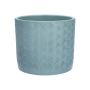 FERDINANTA plant pot with pattern, ceramic, matt light blue, 12.3 cm, Ø 13.5 cm