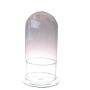 FRANKHILDE glass dome with saucer, recycled, transparent, 32 cm, Ø17.5 cm