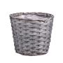 AHMANIU flower basket, grey, 18cm, Ø22cm