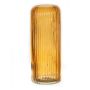 ALBURGIS flower vase with grooves, glass, orange-clear, 25 cm, Ø 10 cm