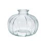 Glass bottle ALFHARD with grooves, clear, 3.3"/8.5cm, Ø4.1"/10.5cm