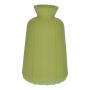 TATIANA decorative glass bottle with grooves, matt olive green, 11 cm, Ø 6.5 cm