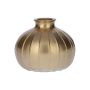 ALFHARD glass bottle with grooves, gold metallic, 8.5 cm, Ø 10.5 cm