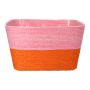 Flower basket NERIONKO DUO, pink-orange, 7"x7"x4"/17,5x17,5x10cm