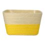 Flower basket NERIONKO DUO, beige-yellow, 7"x7"x4"/17,5x17,5x10cm