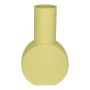 Round decorative glass vase ORESTINO, yellow-matt, 5.5"x2.9"x8.9"/14x7,5x22,5cm