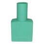 Square decorative glass vase ORESTINO, mint-matt, 5.1x2.9"x8.9"/13x7,5x22,5cm